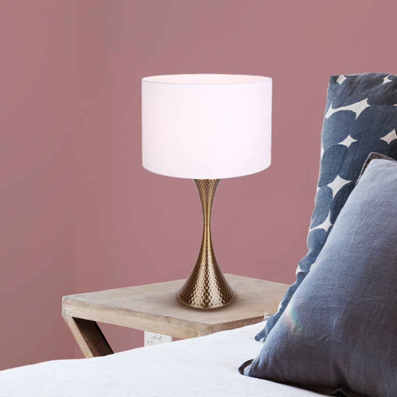 Adavia 1 Light Table Lamp With Gold Finish And White Shade