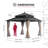 Sunjoy Kingston 12x12 ft. Hardtop Gazebo, Steel Patio Gazebo with Double Roof, Curtains and Netting-116650439