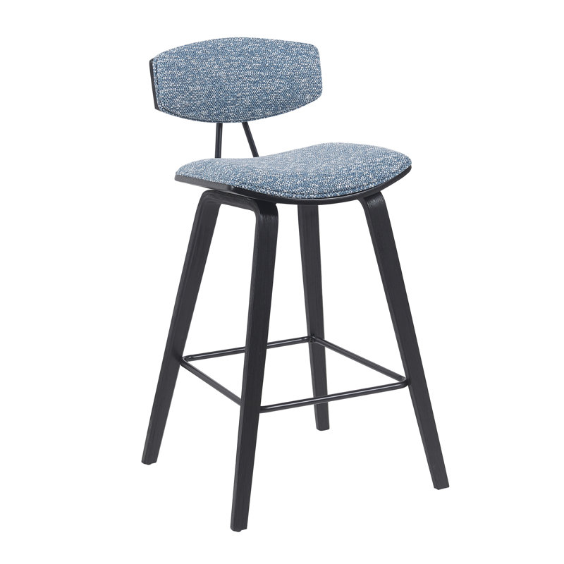 Bilgin Payton Modern Bar or Counter Height Stool with Upholstered Seat and Wood Frame, Counter Stool (25.5” Seat Height)