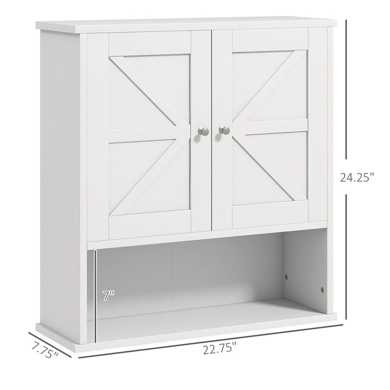 Armoire de salle de bain blanche - avec unité de rangement charmante et spacieuse