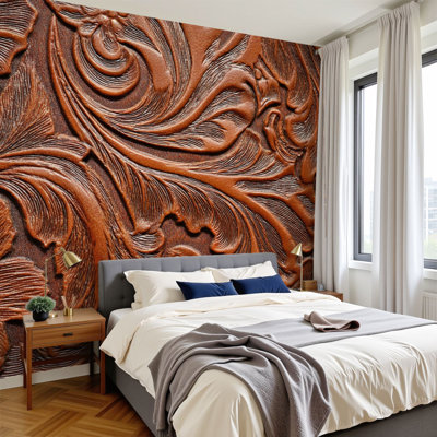 Papier peint adhésif auto-adhésif moderne pour la chambre à coucher l 96 po x H 69 po Peel and Stick