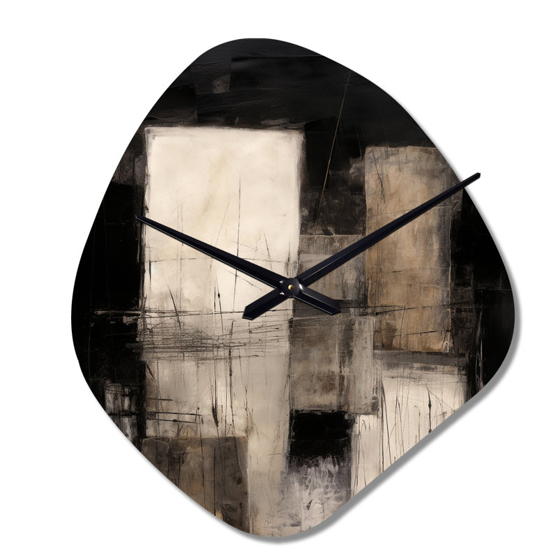 Gustafson - Nebula Shape Large Abstract Midcentury 3D Wall Clock, Small