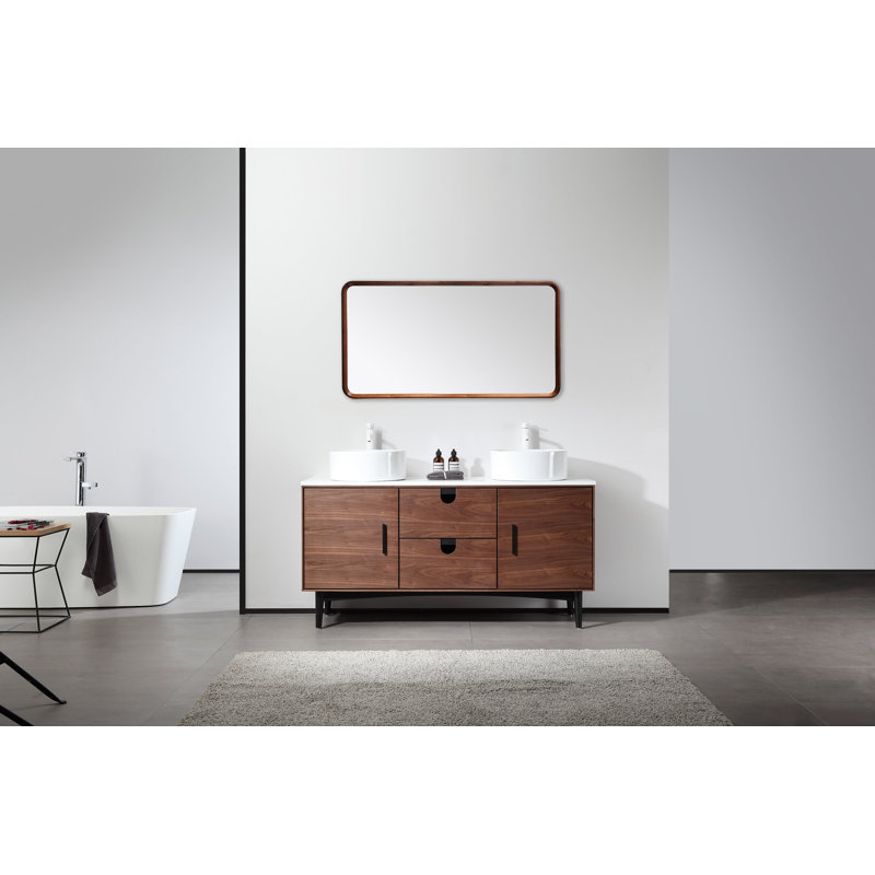 Vela Mirror, Walnut, 29.5" x 55"