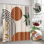 Ensemble de rideau de douche Boho Mid Century