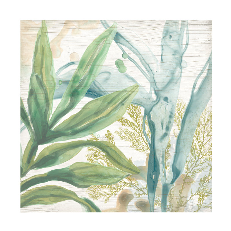 «Quiet Coastal Collage II» sur, H 35 po x l 35 po