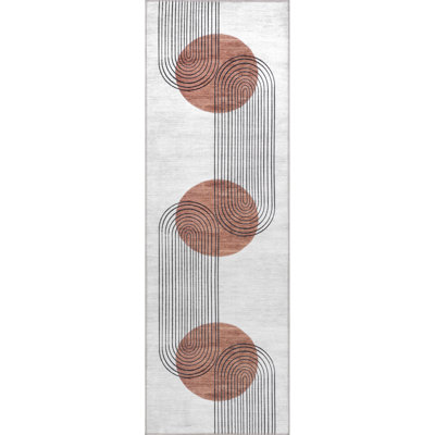 Tapis abstrait lavable à la machine Martine SpinClean Sun