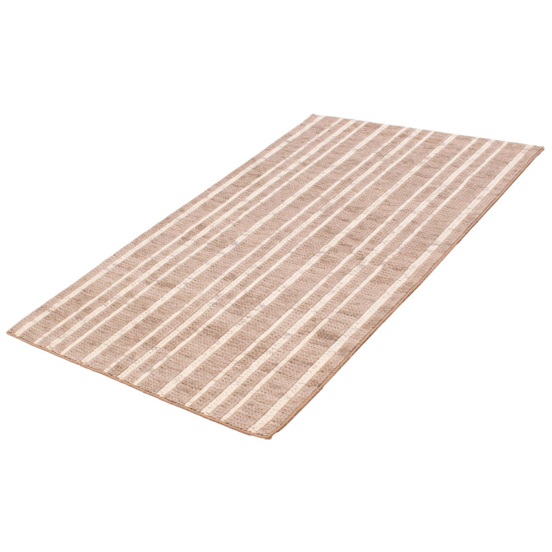Tapis unique en laine taupe 4 pi 11 po x 8 pi 1 po Kennidi