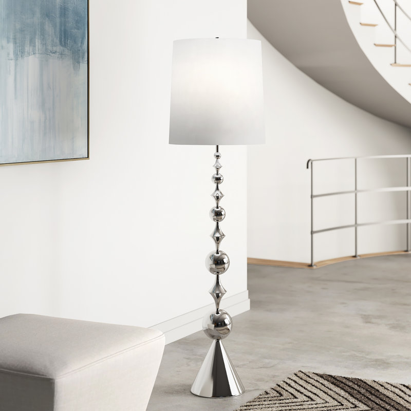 Harlequin Floor Lamp, Antique Brass