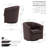 Minnetrista Faux Leather Swivel Barrel Accent Chair-1191165285
