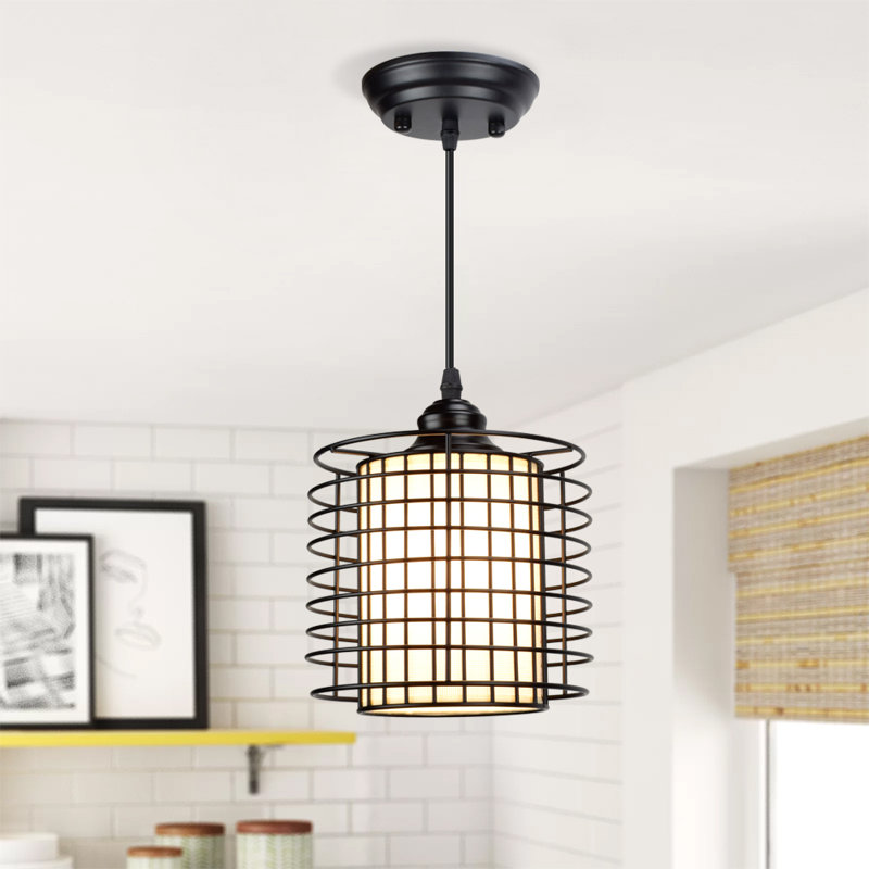 Luminaire suspendu cylindrique à 1 lumière