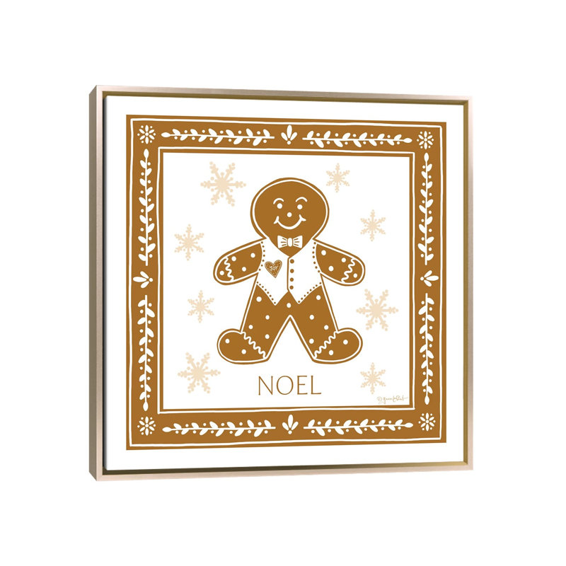 «Gingerbread Man», reproduction d'art sur toile encadrée, H 18 po x l 18 po, Champagne