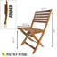Chaise de patio pliante en bois massif