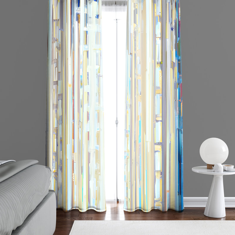 Paire de rideaux semi-transparents Alaitz, L 56 po x L 78 po