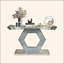 Miroir d'entrée hexagonal en cristal Sparkling