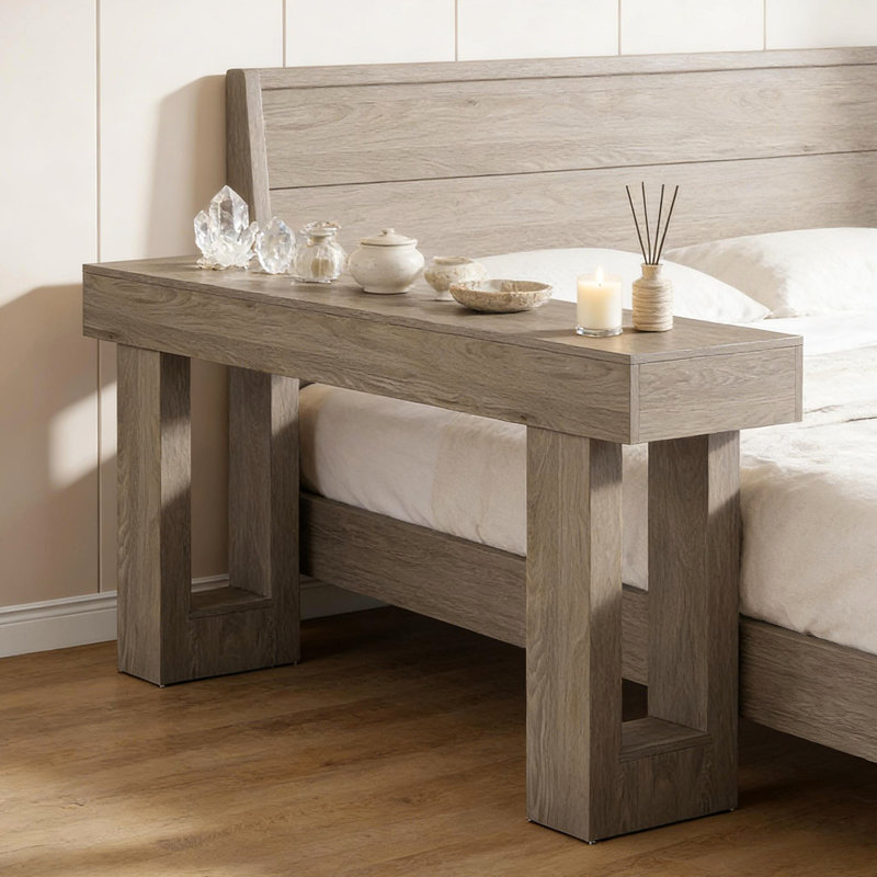 Console élégante, table d'appoint en bois, Gris