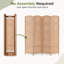 Elmina 6 Ft Folding Room Divider Privacy Screen Home Decor Diamond Weave Fibre Double Hinges-2024024102-2024024107
