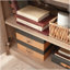 Base de bibliothèque, finition brune