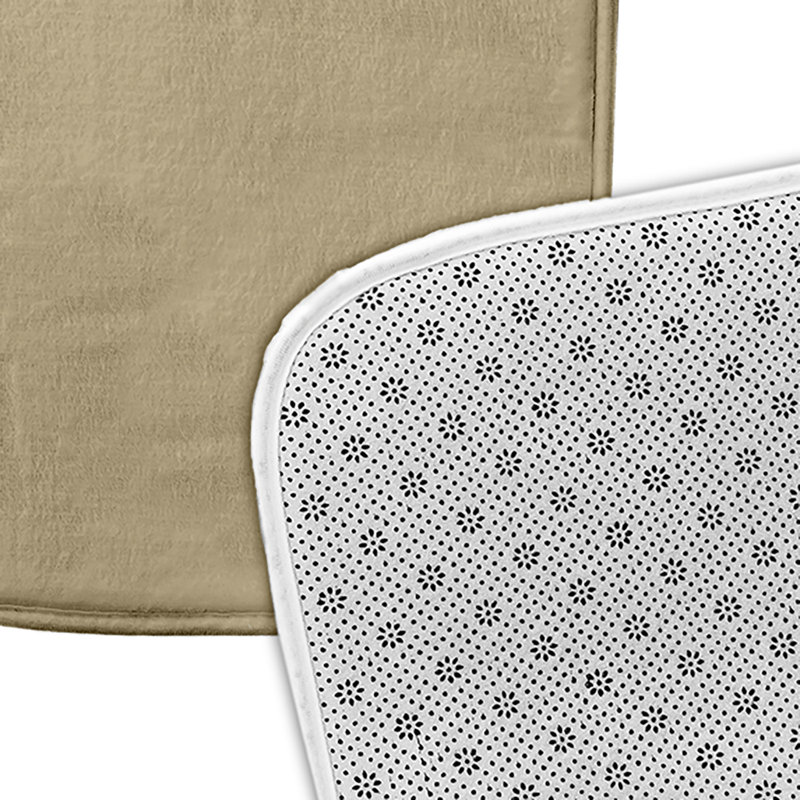 Tapis de bain Fish Chips, L 17 po x L 24 po, Brun clair