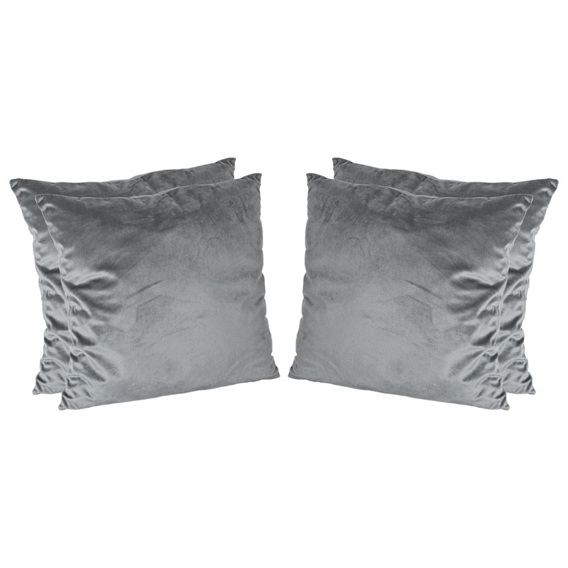 Square Scatter Cushion with Filling, Grey
