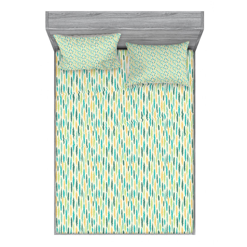 Microfiber Sheet Set, Queen Sheet Set with Fitted Sheet
