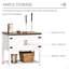 Armoire à café à double porte Farmhouse, armoire buffet à buffet, armoire de cuisine avec tablette inférieure pour entrée, salon