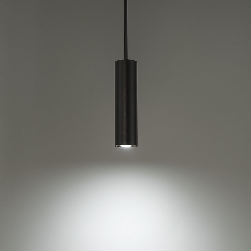 Luminaire suspendu d'extérieur à DEL intégré de calibre 1 H 10 po Caliber, Noir
