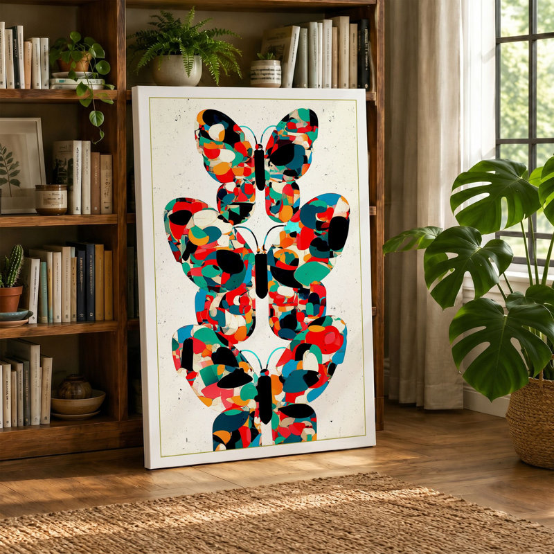 Butterfly Totem Modern - Print, 24x16 - 61.0 x 40.6 cm, Black Border