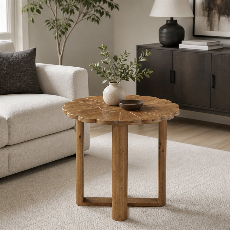 with Solid Wood Base Dining Table