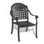 Ensemble de 6 fauteuils d'extérieur en fonte avec coussins bleus l 25,6 po x P 24,41 po x H 35,83 po Solstice