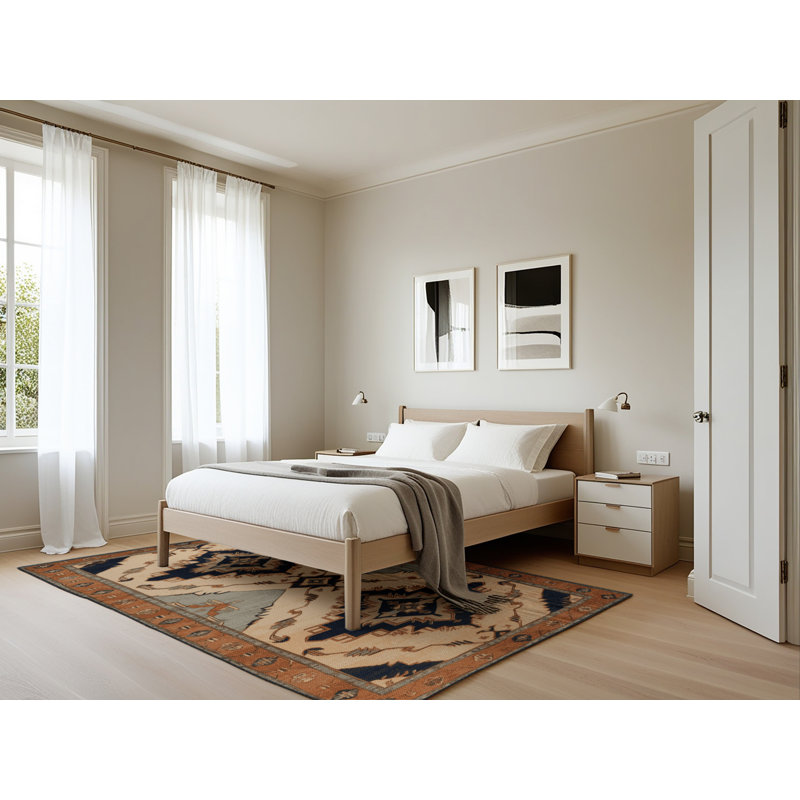 Tapis brun lavable à la machine, Rectangle 5 pi x 7 pi