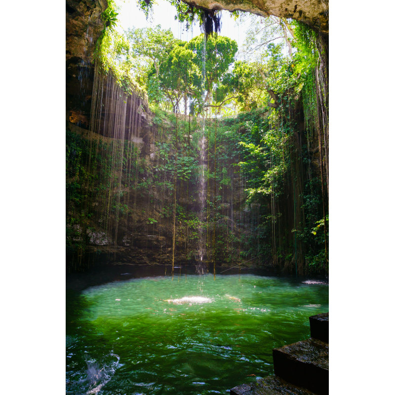 Ik-Kil Cenote - Photographie sur toile tendue, H 18 po x l 12 po
