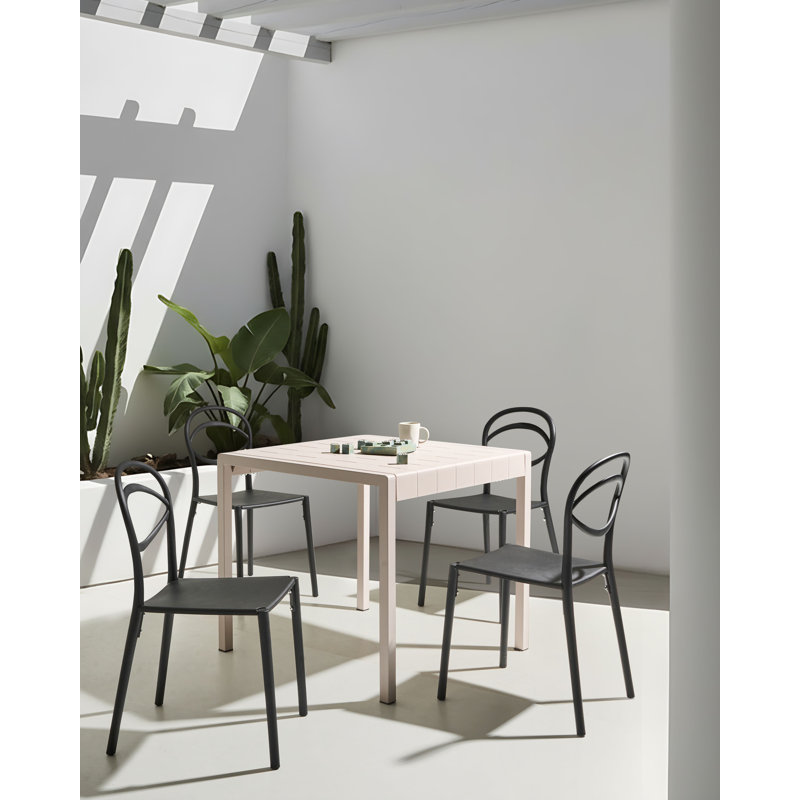 Patio Dining Side Chair, Black