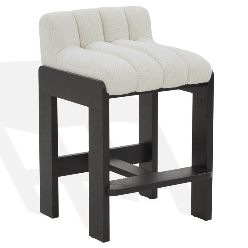Zayne Boucle, Tabouret de comptoir (Siège d'une hauteur de 26,6, Noir