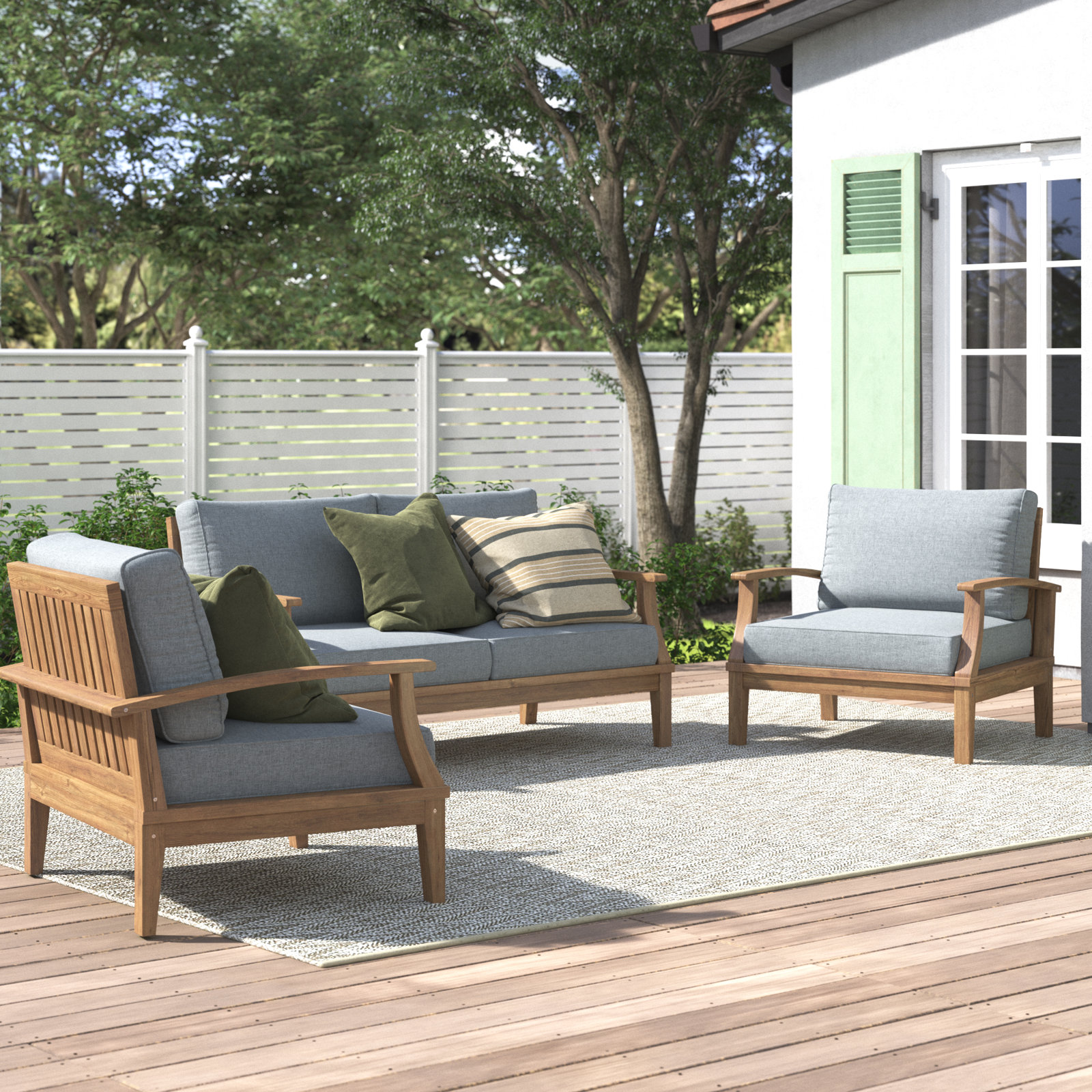 Marina 4-Person Patio Seating Group, Gray