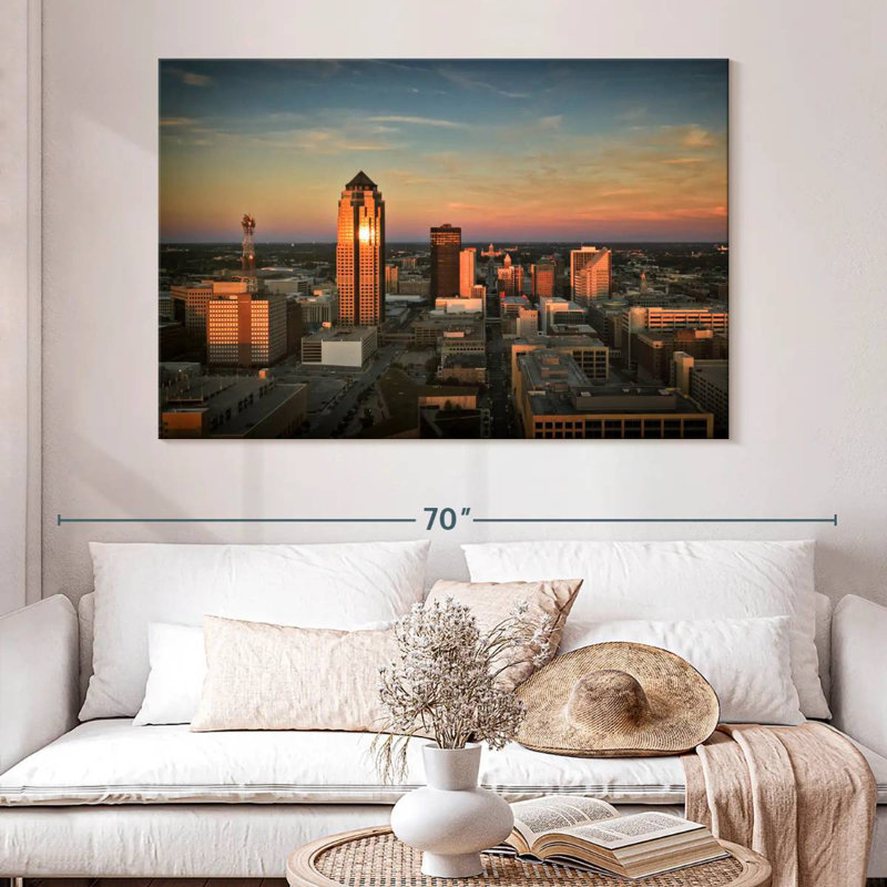 Des Moines Dusk Skyline
