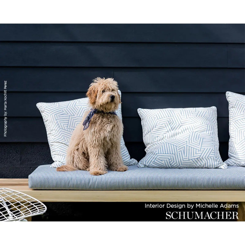 Tissu intérieur / extérieur Schumacher x Miles Redd, Cobalt