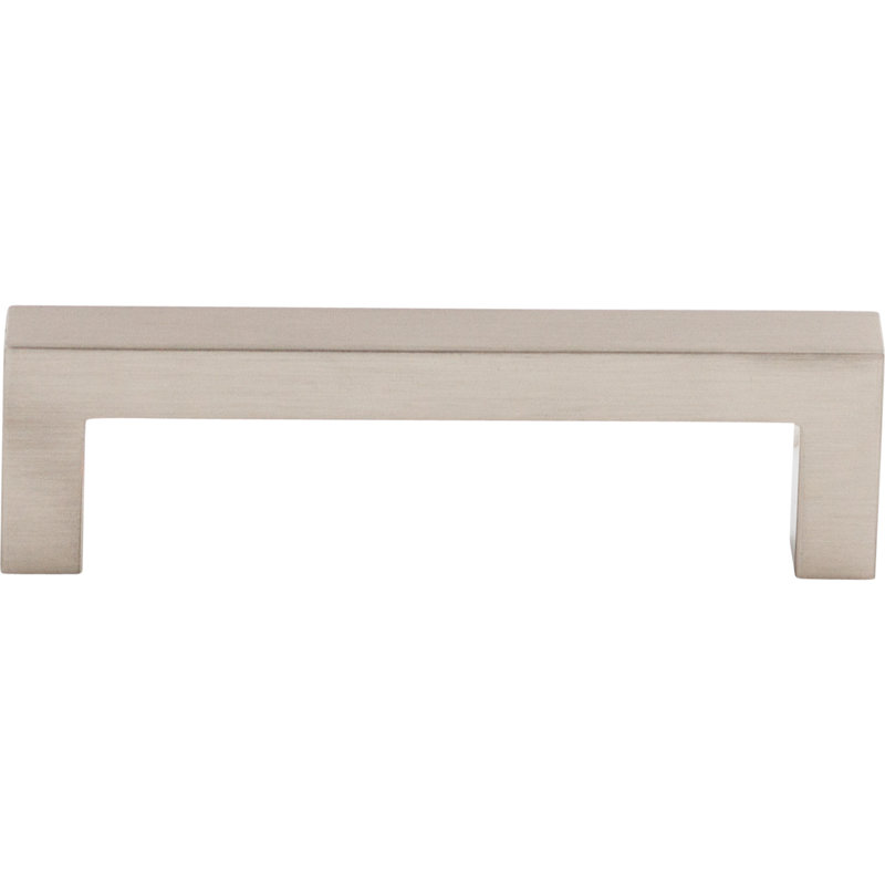 Square Bar pull, 3 3/4" Center to Center, Brushed Satin Nickel