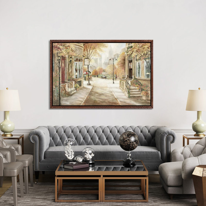 City Café by Ruane Manning - Gallery-Wrapped Canvas Giclée on Canvas, 45.72 cm H x 66.04 cm W, White