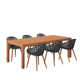 Anautica 88'' Rectangular 6 - Person Outdoor Dining Set
