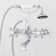 Wall-Mount Telephone Faucet with Cross Handles and 4" Wall Couplers