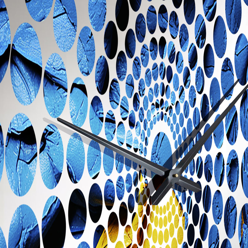 Annlee - Horloge murale peinture abstraite, Très grand