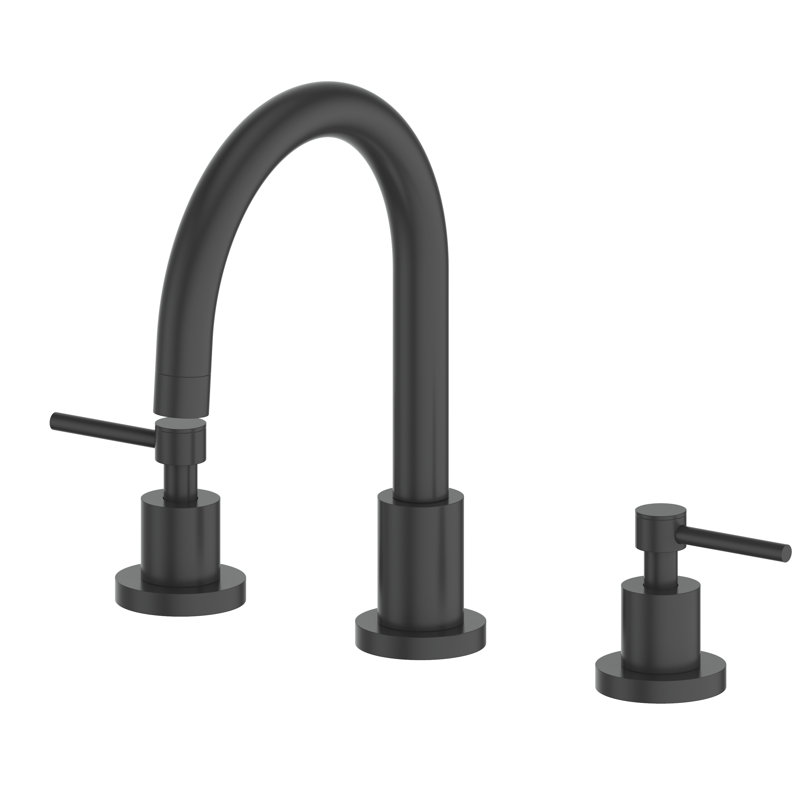 Studio Widespread Bathroom Faucet with Drain Assembly, Electric Matte Black