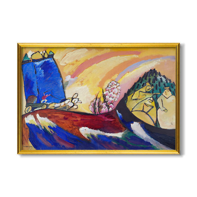 "Peinture avec troïka" - Wassily Kandinsky - Toile encadrée sur mesure, 24x34 INNER SIZE, Framed Canvas