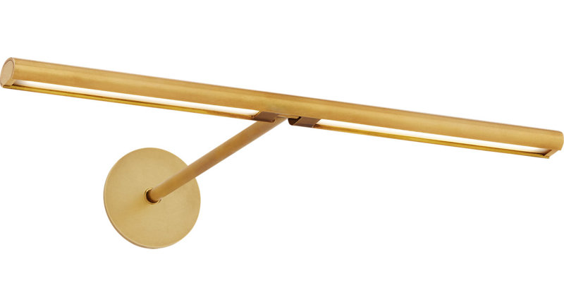 Plural Dome Picture Light, 0.5" H x 12" W x 8.9" D, Hand Rubbed Antique Brass, 9.9