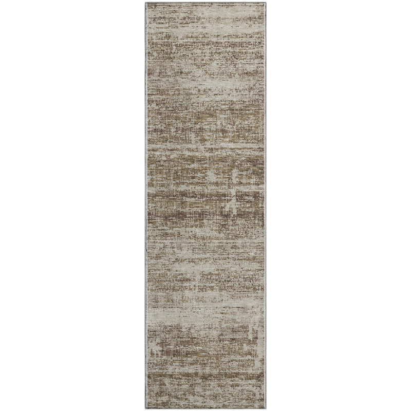 Premium Machine Washable Gerardo Brown Rug, Runner 2'3" x 7'6"