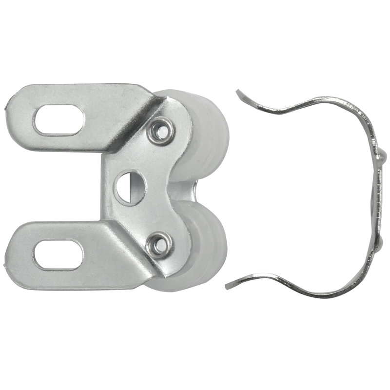 Silver Steel Double Roller Cabinet Catch Latch