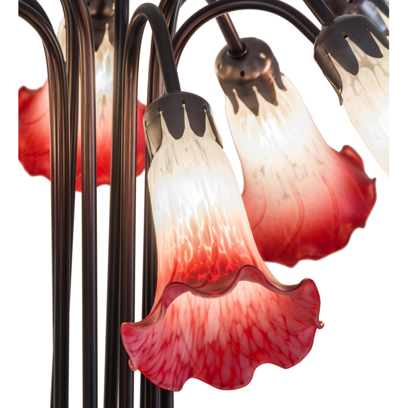 Pond Lily Table Lamp, Pink/White