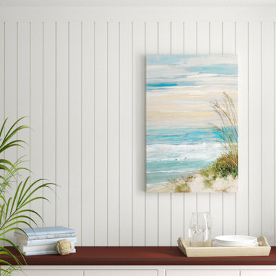 «Beach at Dusk», reproduction de peinture acrylique sur toile tendue