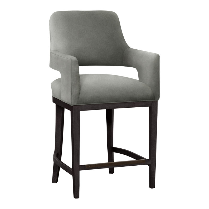 Tabouret de bar et de comptoir Josie, Gris anthracite, Étain 9953, Tabouret de comptoir (siège d'une hauteur de 26,5