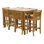 Maldives Outdoor 9 - Piece Teak Bar Height Dining Set